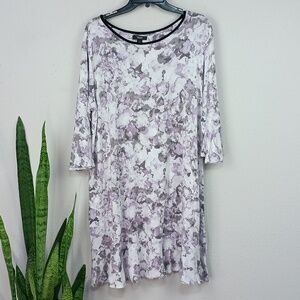 Simply Vera Vera Wang Womens Lavender Floral Sleep Shirt With Pockets sz XL